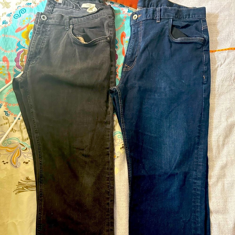 Black and Blue Denim Jeans